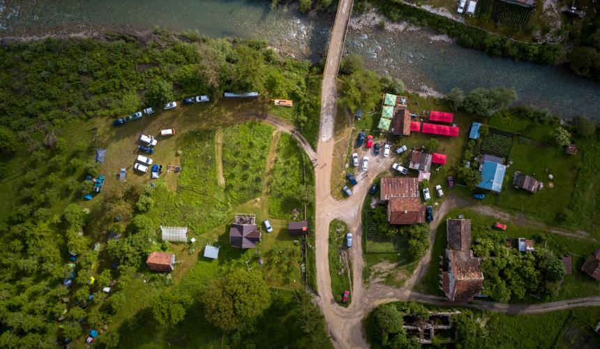 Science camp in Ulog from above © Vladimir Tadic