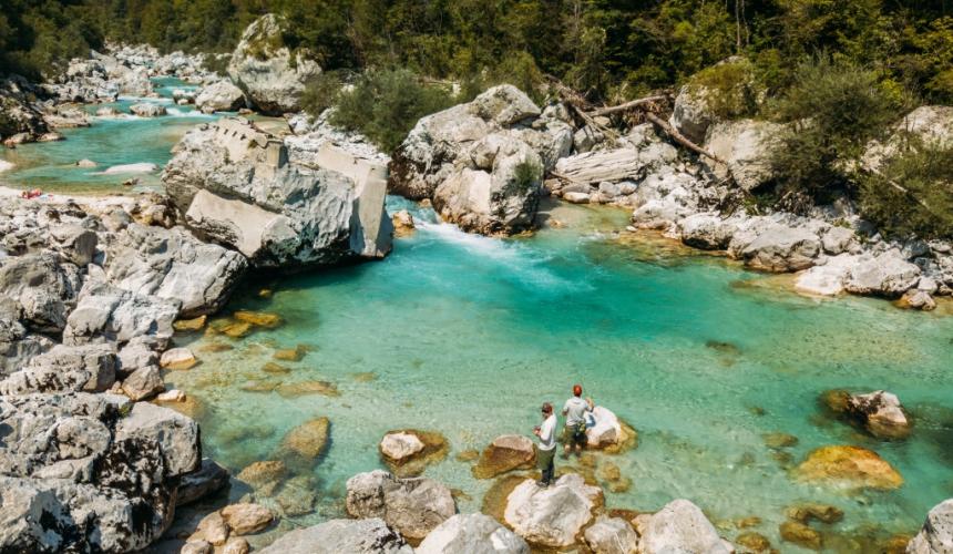 Aus dem Festivals-Film "Hanging Tight" - die Soča aka Mekka für Fliegenfischer © Jonas Borinski 