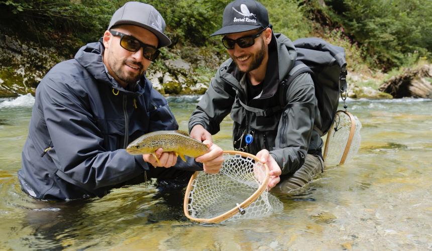 Das Organisationsteam des Festivals in Österreich und der Schweiz: Sebastian Bremm und Thomas Schatzmann von Secret Rivers Fly Fishing © Miriam Mehlman 