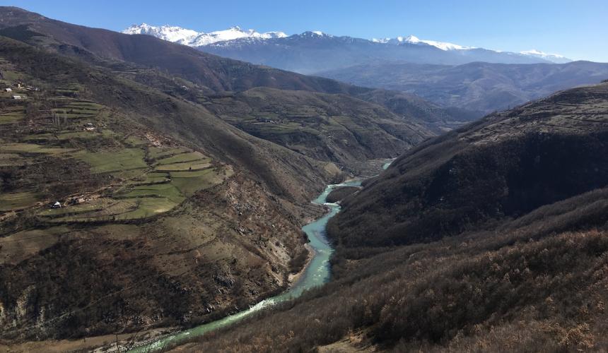 The Black Drin in Albania has already been destroyed by construction in large parts. Now the last untouched section is to be dammed to create a huge reservoir. © Amelie Huber