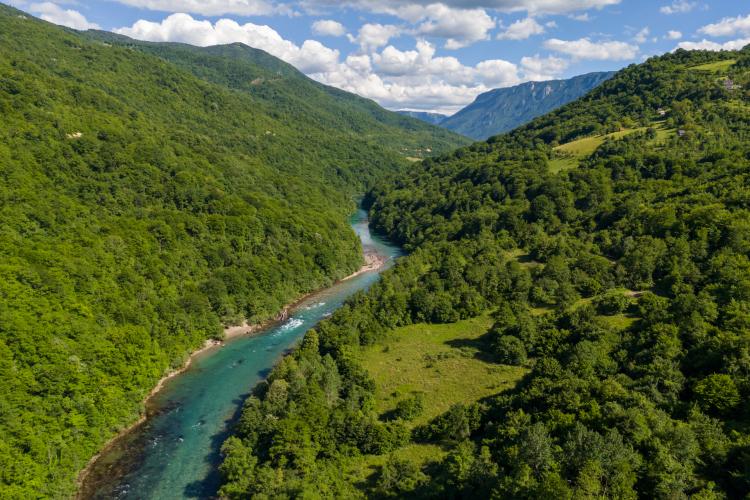 Upper Drina River: this free-flowing section would be drowned by the Buk Bijela reservoir. © Bruno D’Amicis
