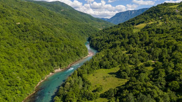 Upper Drina River: this free-flowing section would be drowned by the Buk Bijela reservoir. © Bruno D’Amicis