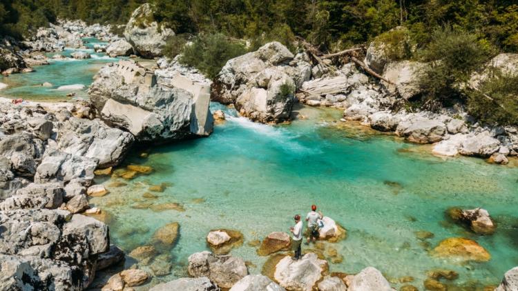 Aus dem Festivals-Film "Hanging Tight" - die Soča aka Mekka für Fliegenfischer © Jonas Borinski
