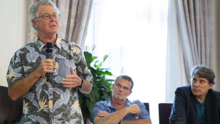Prof. Robert J. Naiman at the International Wild Rivers Science Symposium in Tirana © Becky Holladay