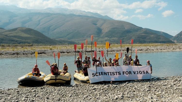 Scientists united for the protection of the Vjosa in Albania © Nick St. Oegger