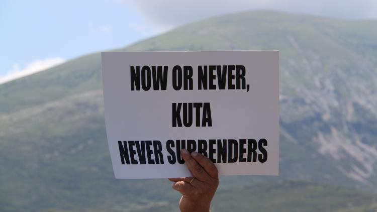 The village of Kutë don't want the Vjosa dammed. They are resisting the hydropower project. ©  Andreas Götz