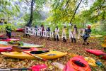 Mit einer ungewöhnlichen Aktion forderten Riverwatch am 21.10.2017 gemeinsam mit Kajakfahrern aus dem Kamptal den Abriss des Staudamms bei Rosenburg © Peter  Faschingleitner