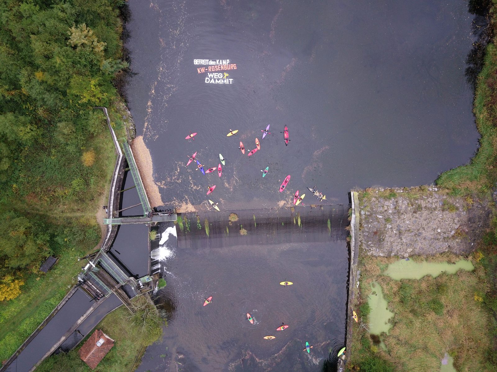 The energy Austrian energy corporation EVN Group plans to heighten the dam wall drastically. We demand its removal. © Riverwatch