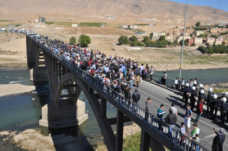 Straßenblokade als Protest gegen die Umsiedlung Hasankeyfs. © Initiative to Keep Hasankeyf Alive