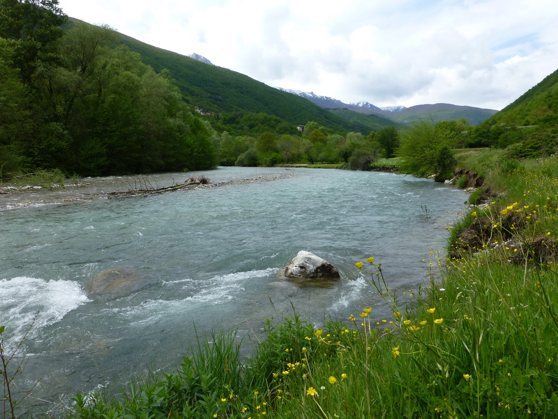 Der Fluss Radika im Mavrovo Nationalpark wäre von der Wasserabführung und dem täglichen Schwallbetrieb des Wasserkraftwerks Boskov Most betroffen © Theresa Schiller/EuroNatur